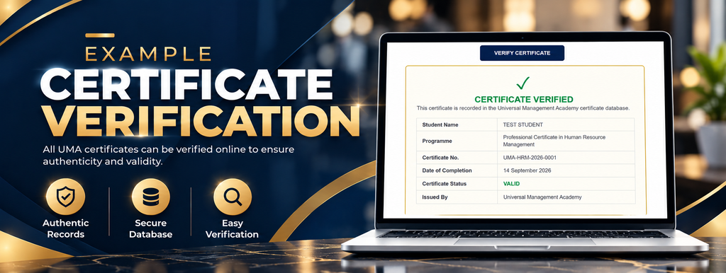 uma verify ceritificate